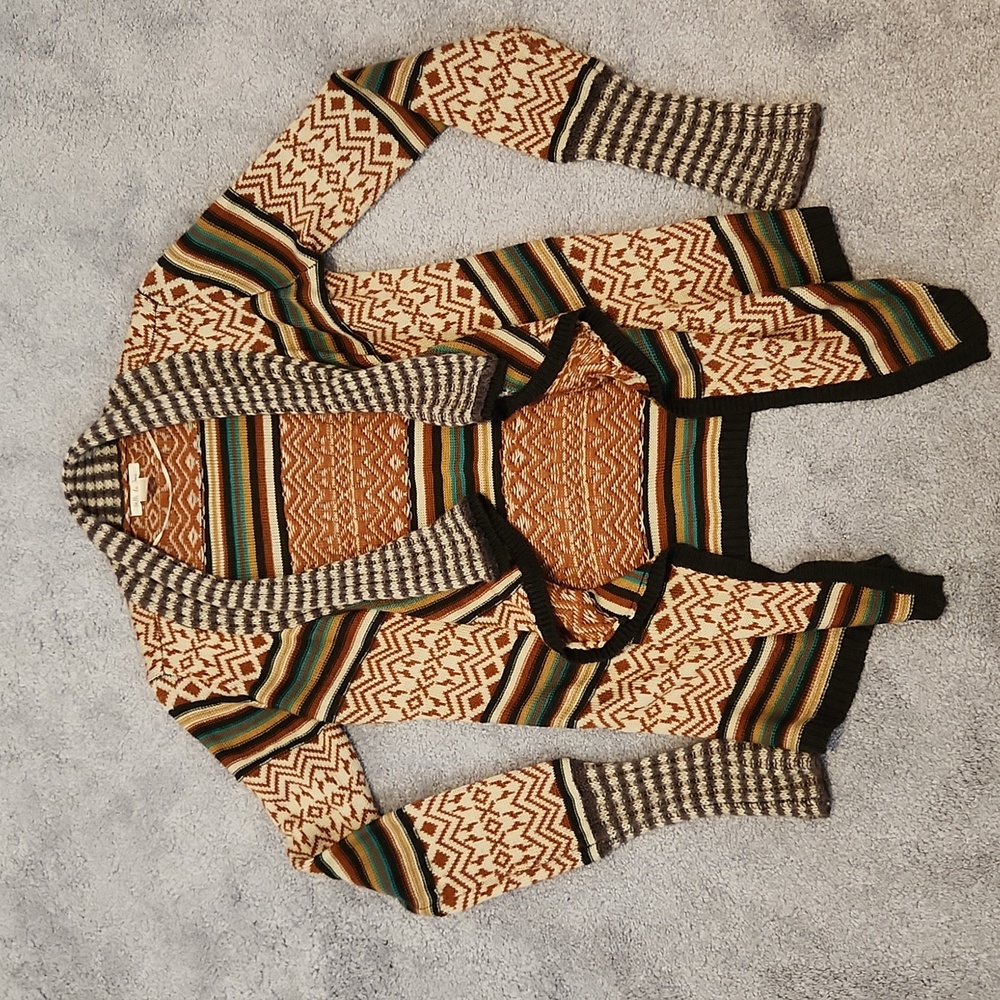 Belle du Jour Striped Open Front Cardigan
